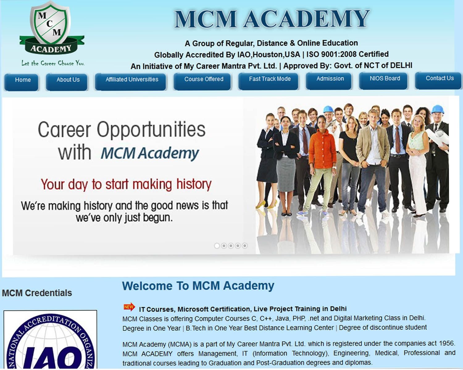 MCM Academy - A Group Of Regular, Distance And Online Education | Best ...