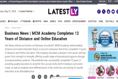 Business News - MCM Academy Completes 12 Years of Distance and Online Education Latestly