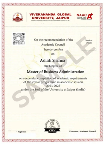 online VGU certificate